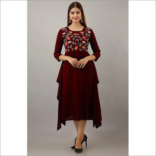 Ladies Rayon Selfie Kurti