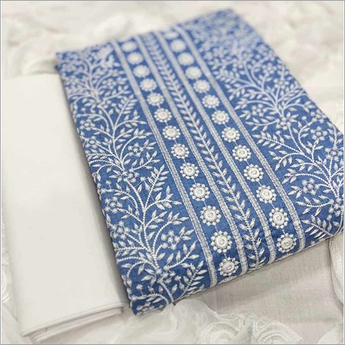 Ladies Cotton Embroidery Work Dress Material