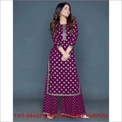 Ladies Foil Kurti With Palazzo