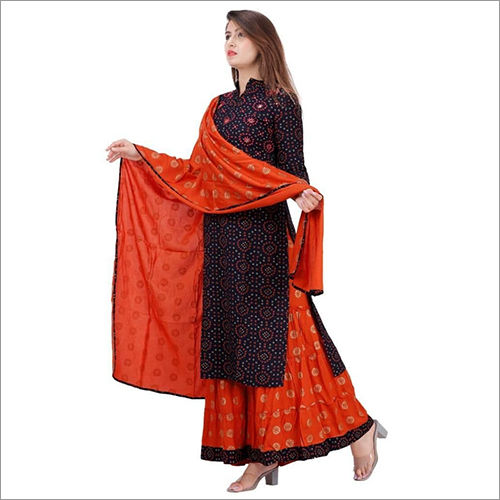 Indian Ladies Sarara Kurti With Dupatta