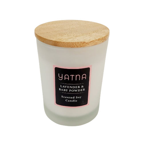 Yatna:scented Soy Wax Candle, Lavender Baby Powder