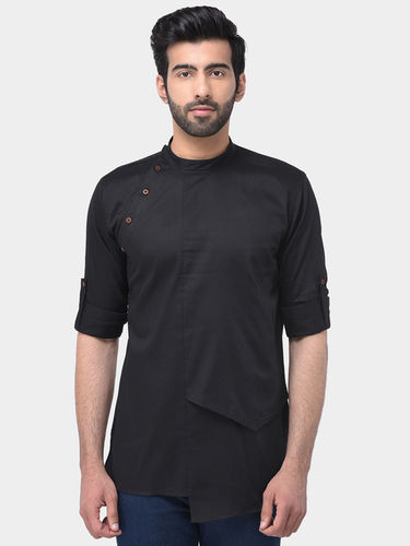 Black Designer Short Kurta