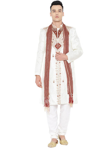 Cream Sherwani Set