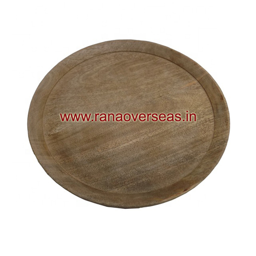 Natural Wooden Round Plate