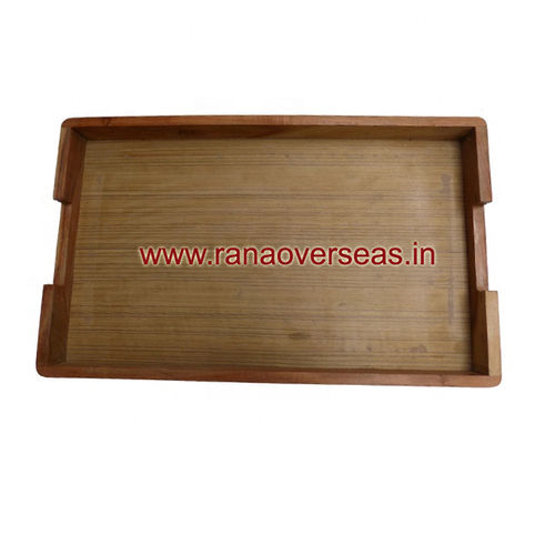 Rectangular Hard Wooden Design Serving Tray