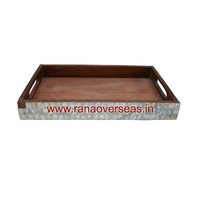 Wood Serving Tray with Handle For Sale