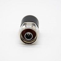 N Male Load Connector Black Lightning Arrester Straight Coaxial Pseudo Load Connector