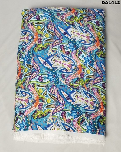 Rayon Linen Silk Digital Print Fabric
