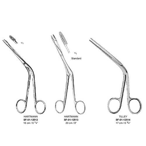 Hartmann Nasal Polypus Forceps - Stainless Steel, Variable Length, Curved Jaw | Precise Grip, Easy Handling, Autoclavable