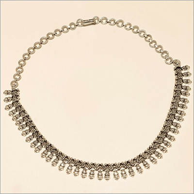 Sterling Silver Plain Retro Designer Choker Style Necklace