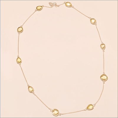 925 Sterling Silver Multi Gemstone Long Chain Fine Valentine Day Beaded Necklace Gender: Women