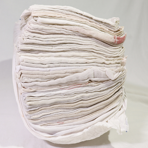 White Old Dhoti - White Cotton Variable Dimensions | Absorbent Durable Reusable Soft Fabric for Industrial Cleaning & Wiping