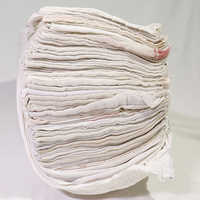 White Old Dhoti - White Cotton, Variable Dimensions | Absorbent, Durable, Reusable, Soft Fabric For Industrial Cleaning & Wiping
