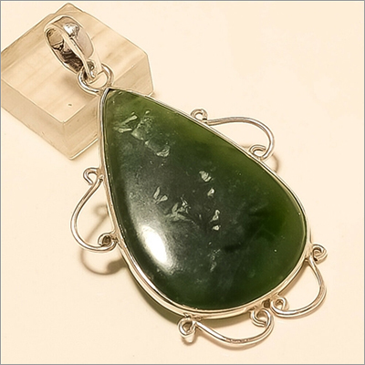 Natural Mexican Green Moss Agate Pendant