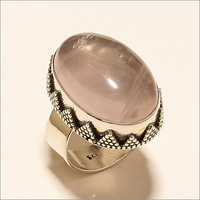 Natural Brazilian Rose Quartz Ring