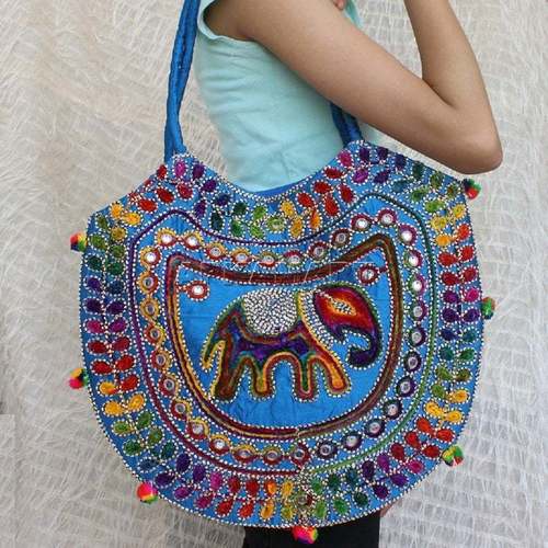 So Many Color Will Come Elephant Embroidery Jaipuri Bag
