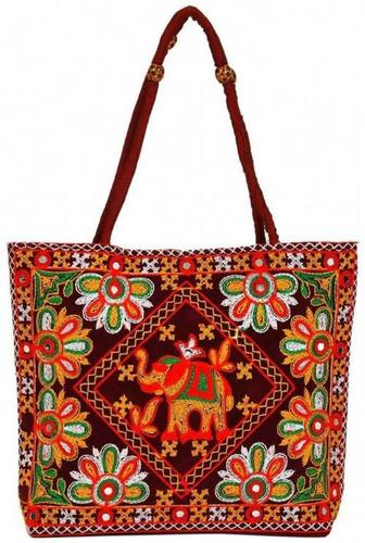 Rajasthani Women Maroon Shoulder Bag