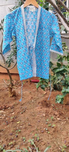 Blue Printed Shrug