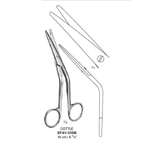 Cottle Dorsal Scissors - Stainless Steel, 16 cm | Sharp Blades, Ergonomic Ring Handle, Autoclavable