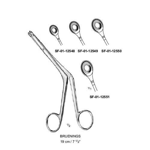 Bruenings Nasal Septum Forceps - Stainless Steel, 10 cm, Ring Jaw | Precise Grip, Gentle Handling, Durable Design