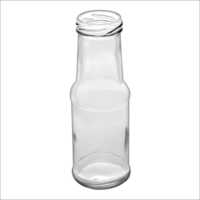 Juice Glass Bottle - 200 Ml Size, Transparent Glass Material | Hygienic Packaging For Fruit Juices