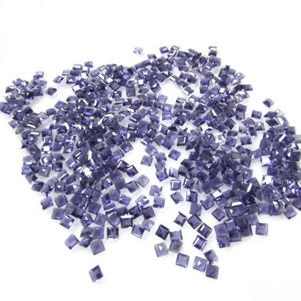 3mm Iolite Faceted Square Loose Gemstones