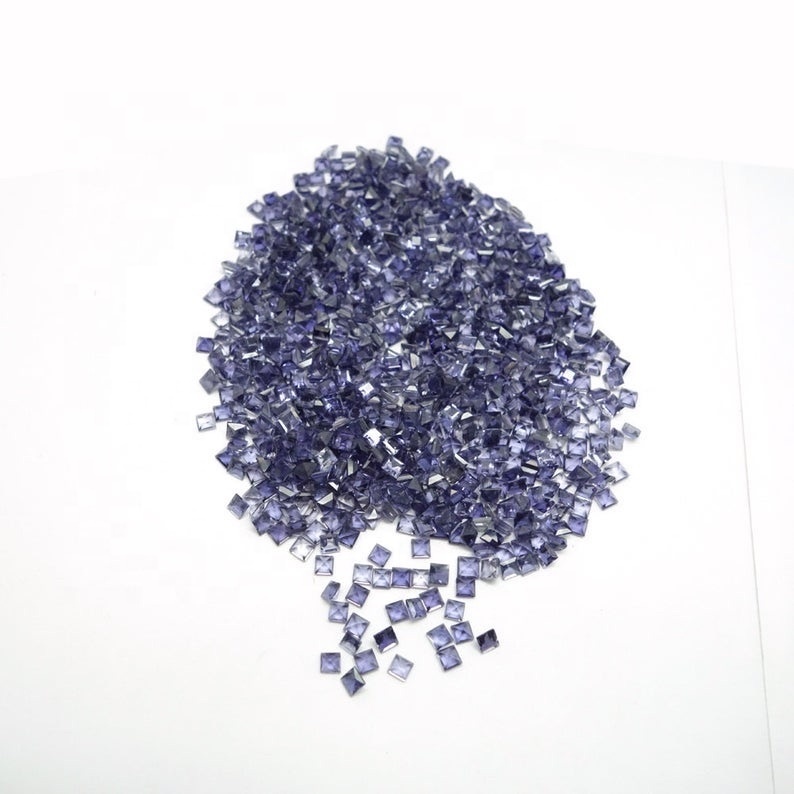4mm Iolite Faceted Square Loose Gemstones
