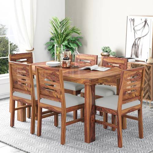Wooden Dining Table with 6 chairs