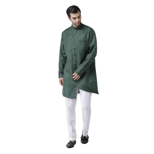 B.green Men Asymmetric Kurta With Pant