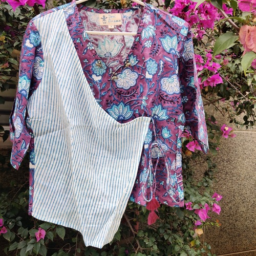 Front Closure Printed Top