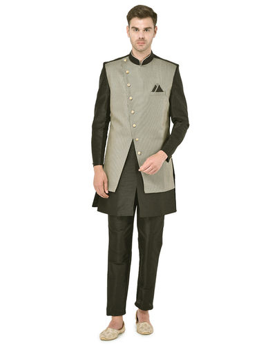 Lemon Men Solid Sherwani