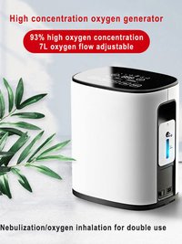 Oxygen Concentrator - Plastic, 34x27x37 Cm , White | Portable Oxygen Concentration With 120 Power, 220 Voltage