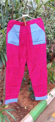 Pink Chevron Pant By DESI FINESSE