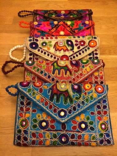 Indian Colorful Sling Handbag With Kutch Embroidery Handbag