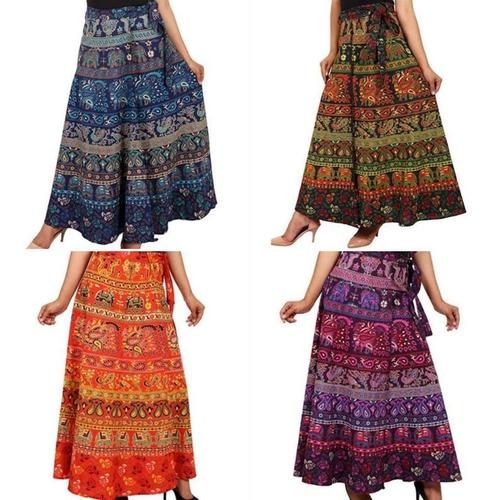 Multi Color Designer Wrap Around Skirt