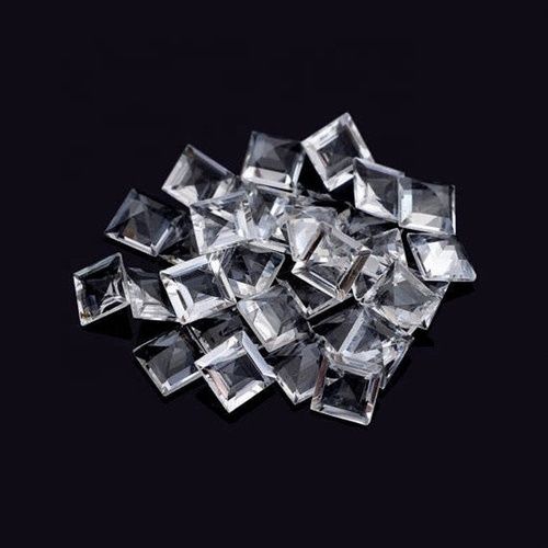 7mm White Topaz Faceted Square Loose Gemstones