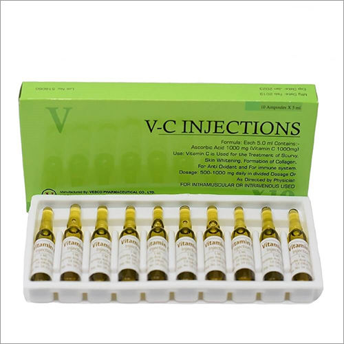 Vitamin C 1000 MG Injection 10 Ampoules