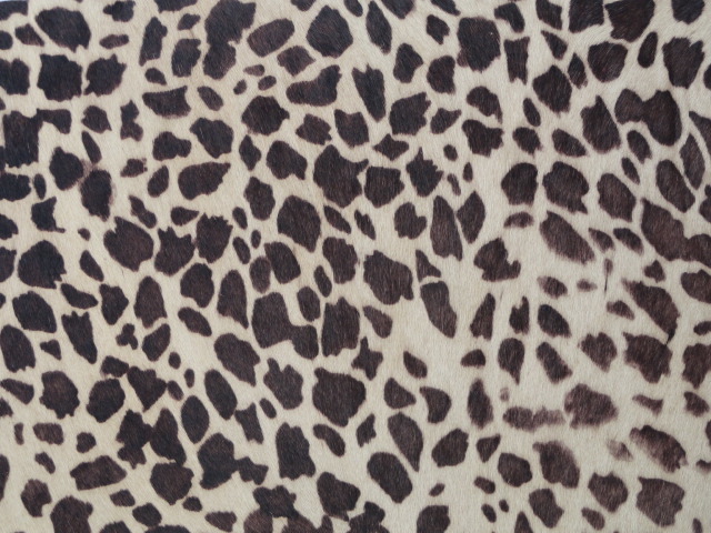 Leopard Print Hair on Hide Leather