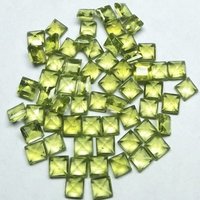 4mm Peridot Faceted Square Loose Gemstones