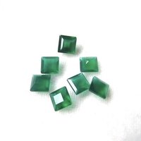 3mm Green Onyx Faceted Square Loose Gemstones