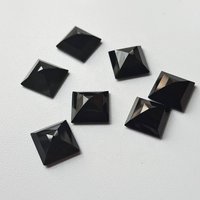 10mm Black Onyx Faceted Square Loose Gemstones