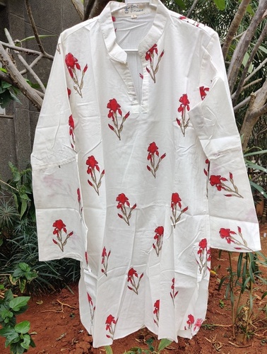 White Printed Kurta