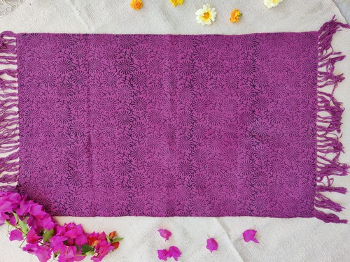 Purple Printed Dhurrie