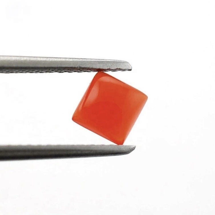 7mm Carnelian Square Cabochon Loose Gemstones