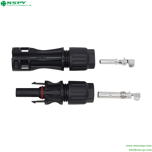 Waterproof TUV MC 4 Solar Cable Connectors 1500VDC 60A PV Wire Connectors For Solar Power System