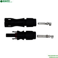 Waterproof TUV MC 4 Solar Cable Connectors 1500VDC 60A PV Wire Connectors For Solar Power System