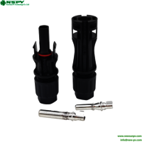 Waterproof TUV MC 4 Solar Cable Connectors 1500VDC 60A PV Wire Connectors For Solar Power System