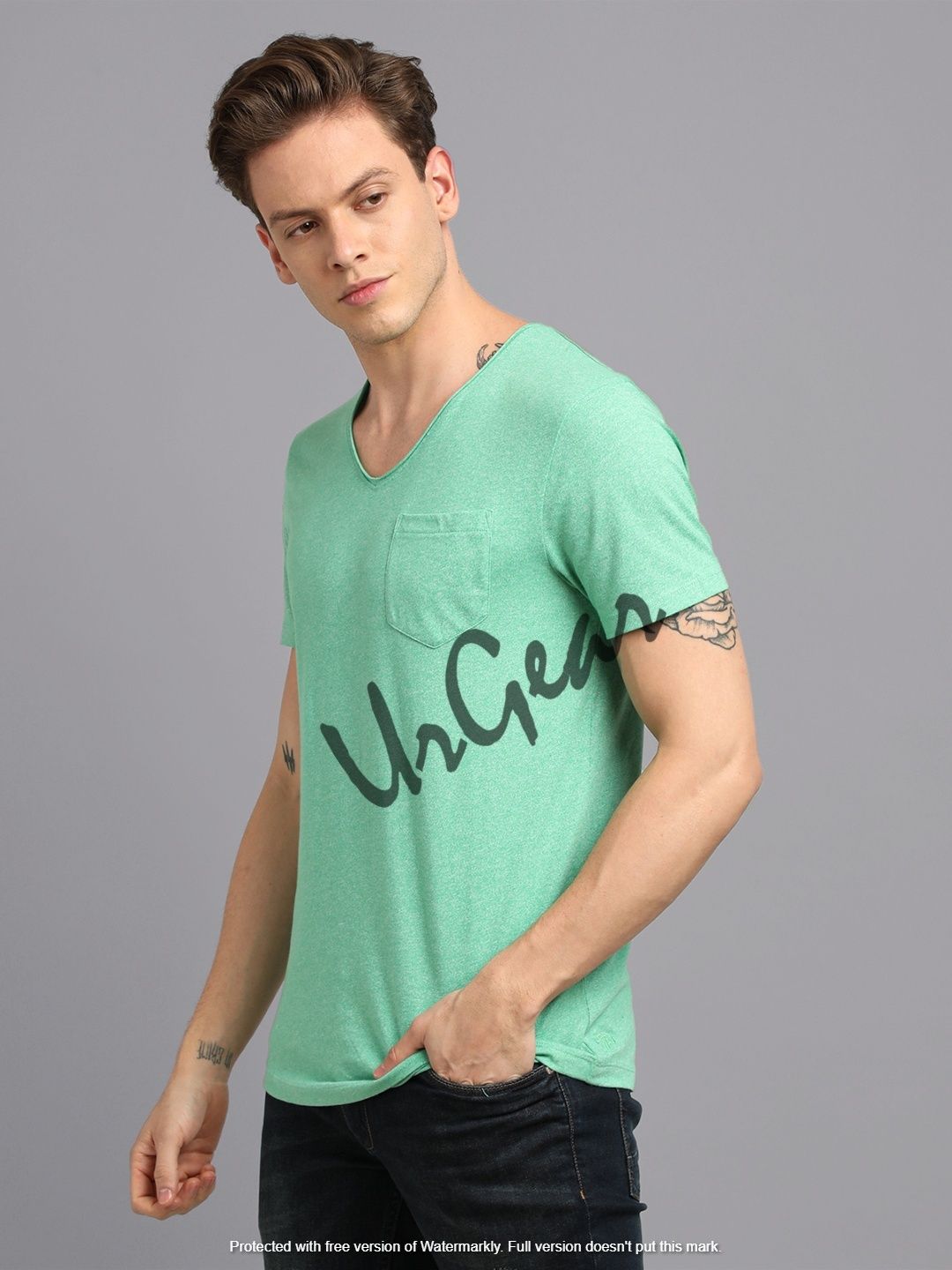 Mens V Neck T-shirt