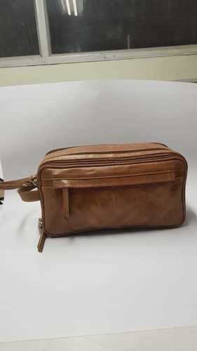Multi Color Leather Toiletry Bag