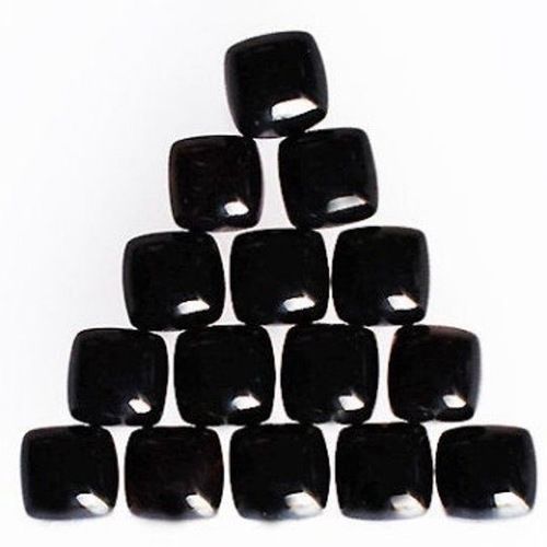 5Mm Black Spinel Square Cabochon Loose Gemstones Grade: Aaa